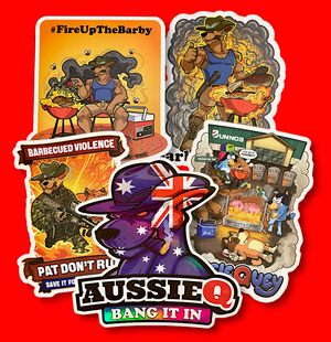 5x Large (15cm/5.9") Barbecue Sticker Pack - *Limited Release*