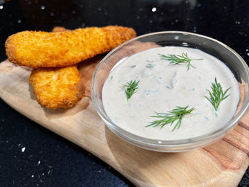 home made tartare sauce with chicken tenders