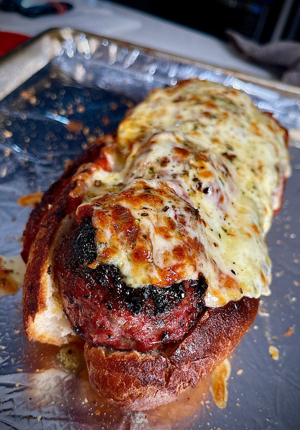 Brisket trim meatball sub