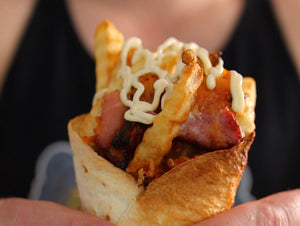 Chicken schnitzel cone