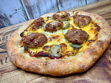 My famous Cheeseburger pizza
