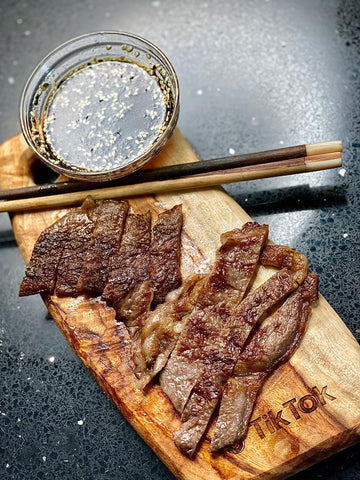 Wagyu steak and Japanese dipping sauce