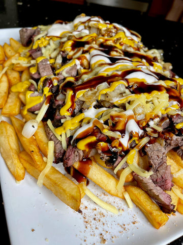 Smoked brisket cheese loaded fries aka chips