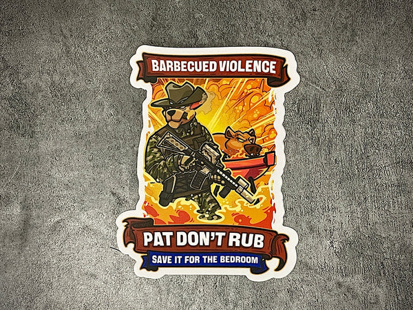 AUSSIEQ BBQ Barbecued Violence Sticker