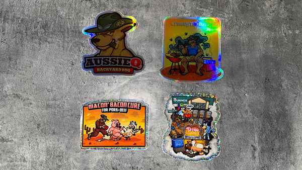 AUSSIEQ BBQ Quad Sticker Gift Pack