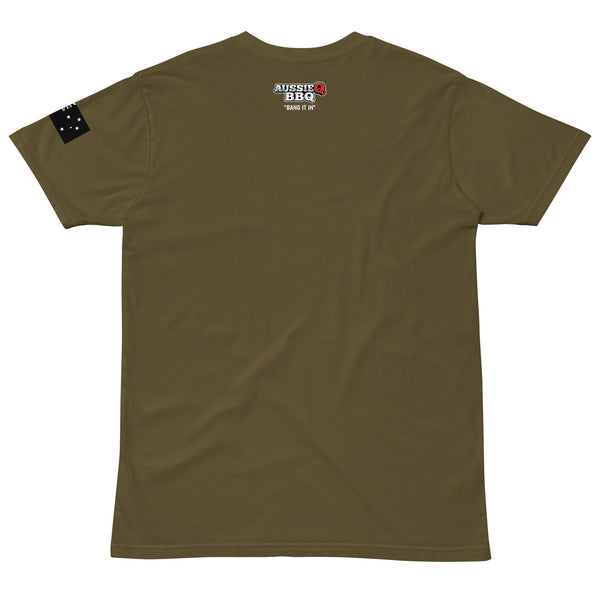 Smoke Meat Not Crack Army Green Barbecue shirt