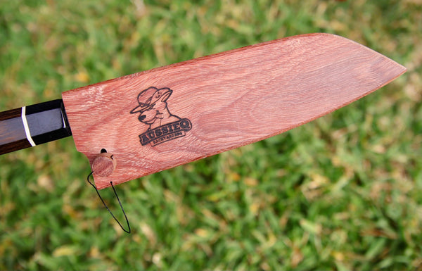 Australian Hardwood Handmade scabbard for 165mm Senzo Black Bunka