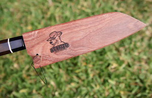 Australian Hardwood Handmade scabbard for 200mm Senzo Black Bunka