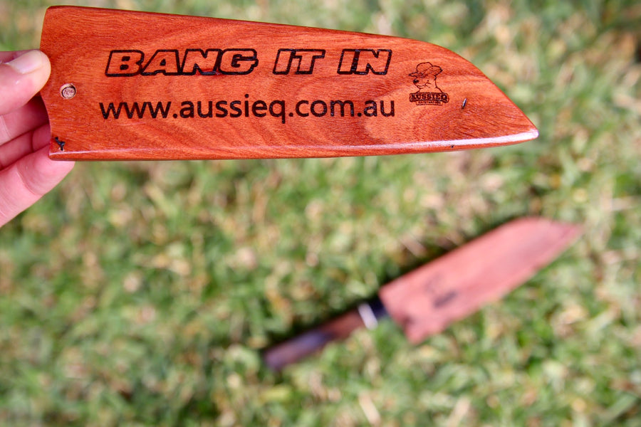 Australian Hardwood Handmade scabbard for 165mm Senzo Black Bunka