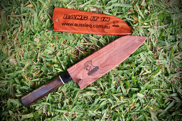 Australian Hardwood Handmade scabbard for 120mm Senzo Black Petty