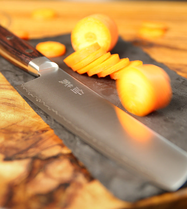 Japanese nakiri knife is perfect for vegetable prep