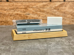 Yoshoku 1000/6000 & 1000/3000 grit Whetstone for knife sharpening